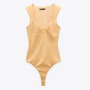Zara metal piece bodysuit medium 8605/318